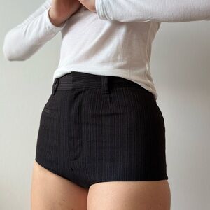 Marc Jacobs Striped Wool Micro Shorts 4